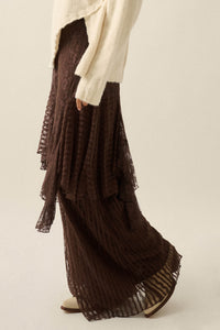 Earth Angel Lace Cascade Ruffle Wide-Leg Pants - ShopPromesa