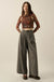 Step Ahead Denim Pleated Wide-Leg Pocket Pants - ShopPromesa