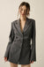 Self Made Gabardine Lace-Up Buttoned Blazer Romper - ShopPromesa