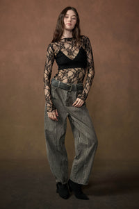 Great Strides Vintage-Wash Low-Rise Barrel Jeans - ShopPromesa