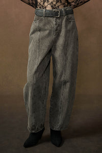 Great Strides Vintage-Wash Low-Rise Barrel Jeans - ShopPromesa