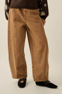 Great Strides Vintage-Wash Low-Rise Barrel Jeans - ShopPromesa
