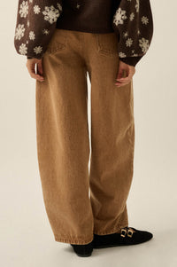 Great Strides Vintage-Wash Low-Rise Barrel Jeans - ShopPromesa
