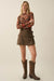 Step It Up Vegan Suede Wrap Side-Tie Mini Skort - ShopPromesa