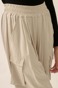 Walk the Talk Wide-Leg Twill Cargo Pants - ShopPromesa