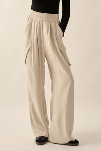 Walk the Talk Wide-Leg Twill Cargo Pants - ShopPromesa