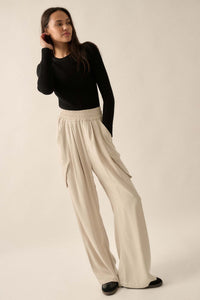 Walk the Talk Wide-Leg Twill Cargo Pants - ShopPromesa