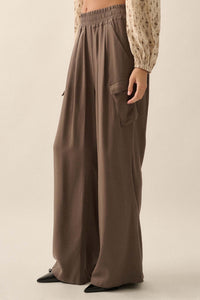 Walk the Talk Wide-Leg Twill Cargo Pants - ShopPromesa