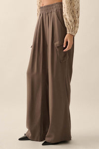 Walk the Talk Wide-Leg Twill Cargo Pants - ShopPromesa