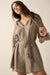 Poetic Heart Jacquard Peasant-Sleeve Belted Romper - ShopPromesa