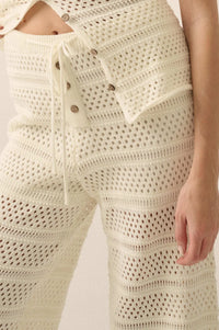 Peaceful Feeling Crochet Knit Split-Hem Pants - ShopPromesa