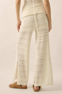 Peaceful Feeling Crochet Knit Split-Hem Pants - ShopPromesa