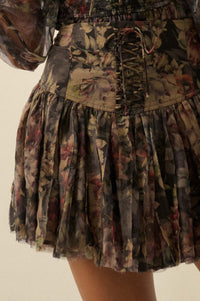 Blossoming Bliss Floral Drop-Waist Mini Skort - ShopPromesa