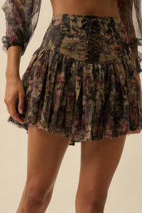 Blossoming Bliss Floral Drop-Waist Mini Skort - ShopPromesa