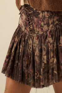 Blossoming Bliss Floral Drop-Waist Mini Skort - ShopPromesa
