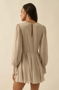 Wind Song Mesh Cascade Ruffle Peasant Romper - ShopPromesa