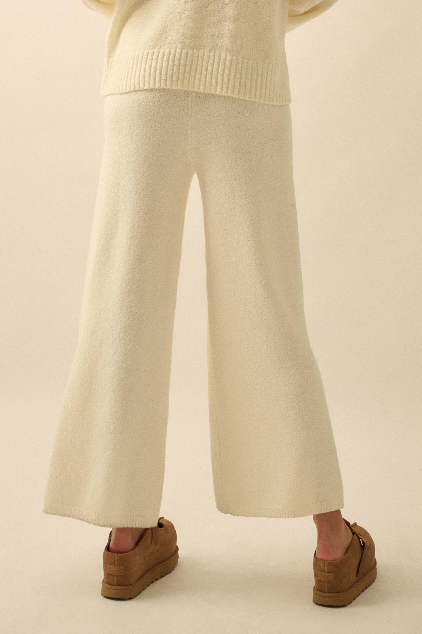 Promise the Label Textured Split-Hem Sweater Pants - ShopPromesa