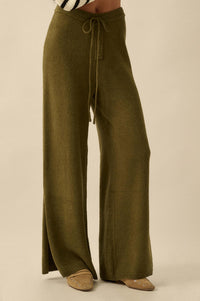 Promise the Label Textured Split-Hem Sweater Pants - ShopPromesa