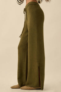 Promise the Label Textured Split-Hem Sweater Pants - ShopPromesa