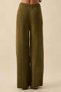 Promise the Label Textured Split-Hem Sweater Pants - ShopPromesa