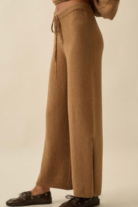 Promise the Label Textured Split-Hem Sweater Pants - ShopPromesa