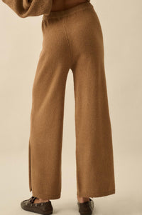 Promise the Label Textured Split-Hem Sweater Pants - ShopPromesa