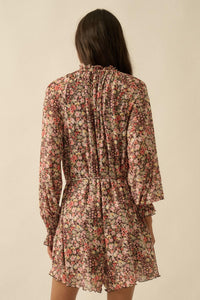 Picking Wildflowers Floral Mesh Belted Romper - ShopPromesa