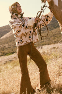 Touch of Flair Vegan Suede Flare Pants - ShopPromesa