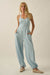 Head in the Clouds Denim Halter Balloon Jumpsuit - ShopPromesa