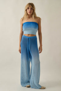 Fade Out Ombre Crochet Open-Knit Drawstring Pants - ShopPromesa