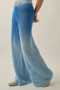 Fade Out Ombre Crochet Open-Knit Drawstring Pants - ShopPromesa