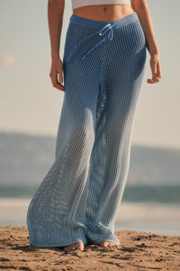 Fade Out Ombre Crochet Open-Knit Drawstring Pants - ShopPromesa