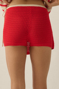 Easy Days Crochet-Knit Wrap Mini Sweater Skort - ShopPromesa