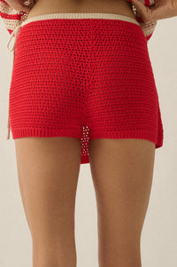 Easy Days Crochet-Knit Wrap Mini Sweater Skort - ShopPromesa