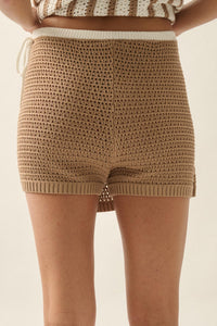 Easy Days Crochet-Knit Wrap Mini Sweater Skort - ShopPromesa