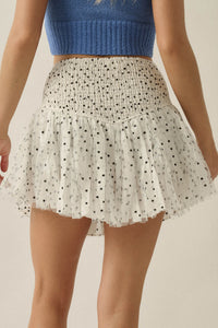 Bright Spot Polka Dot Lace-Up Drop-Waist Mini Skort - ShopPromesa