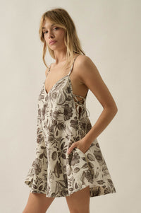 Blossoming Blooms Floral Side-Tie Babydoll Romper - ShopPromesa