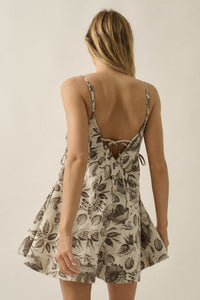 Blossoming Blooms Floral Side-Tie Babydoll Romper - ShopPromesa