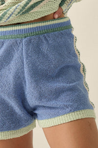 High Tide Stripe-Detail Knit Sweater Shorts - ShopPromesa