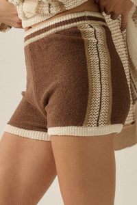 High Tide Stripe-Detail Knit Sweater Shorts - ShopPromesa