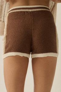 High Tide Stripe-Detail Knit Sweater Shorts - ShopPromesa