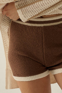 High Tide Stripe-Detail Knit Sweater Shorts - ShopPromesa