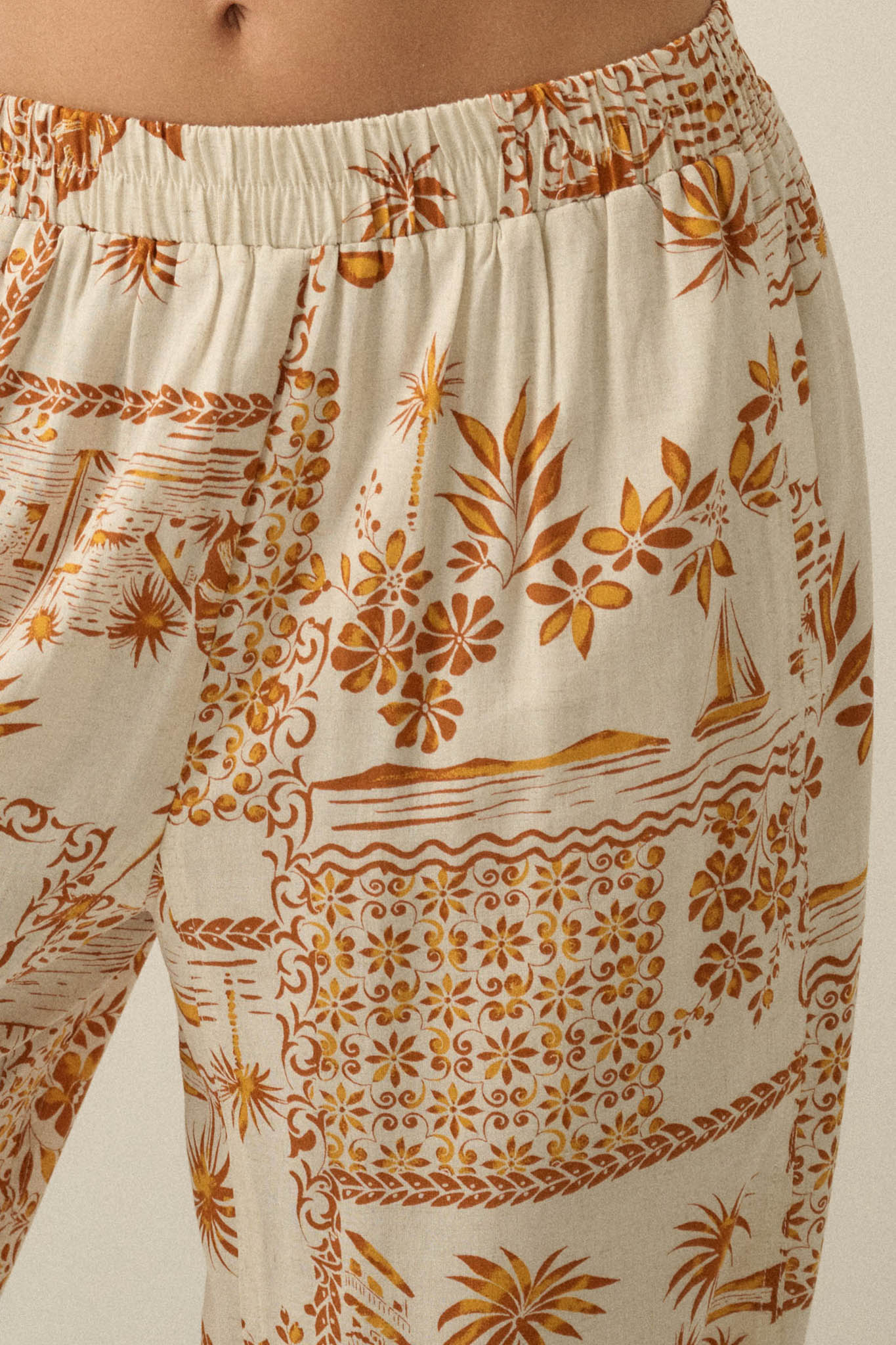 Fantasy Island Tropical-Print Wide-Leg Pants - ShopPromesa