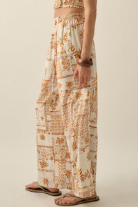 Fantasy Island Tropical-Print Wide-Leg Pants - ShopPromesa