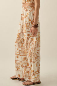 Fantasy Island Tropical-Print Wide-Leg Pants - ShopPromesa
