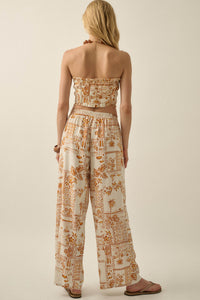 Fantasy Island Tropical-Print Wide-Leg Pants - ShopPromesa