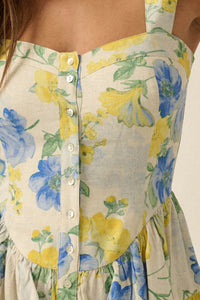 Beauty Within Floral Buttoned Tiered Ruffle Romper - ShopPromesa