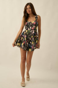 Party Pop Fruit & Floral-Print Tiered Ruffle Romper - ShopPromesa