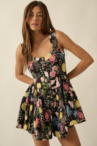 Party Pop Fruit & Floral-Print Tiered Ruffle Romper - ShopPromesa