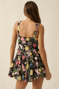 Party Pop Fruit & Floral-Print Tiered Ruffle Romper - ShopPromesa